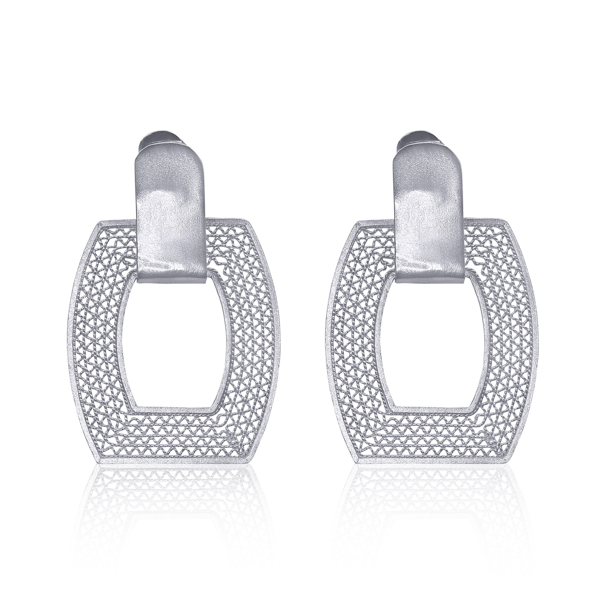 MELISSA SILVER MEDIUM EARRINGS FILIGREE