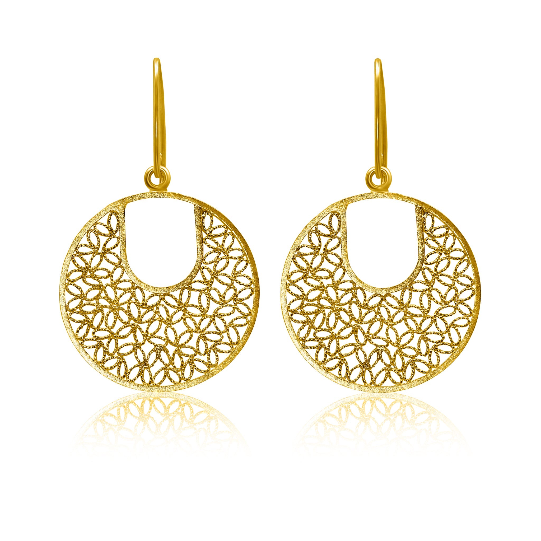 POPPY GOLD MEDIUM EARRINGS FILIGREE