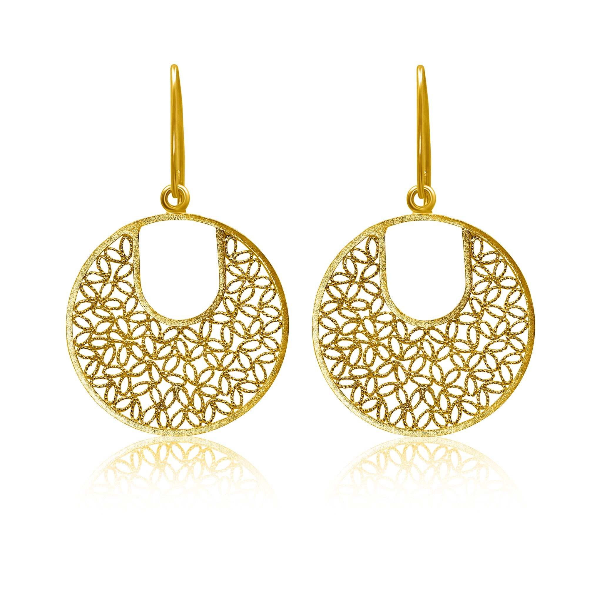 POPPY GOLD MEDIUM EARRINGS FILIGREE