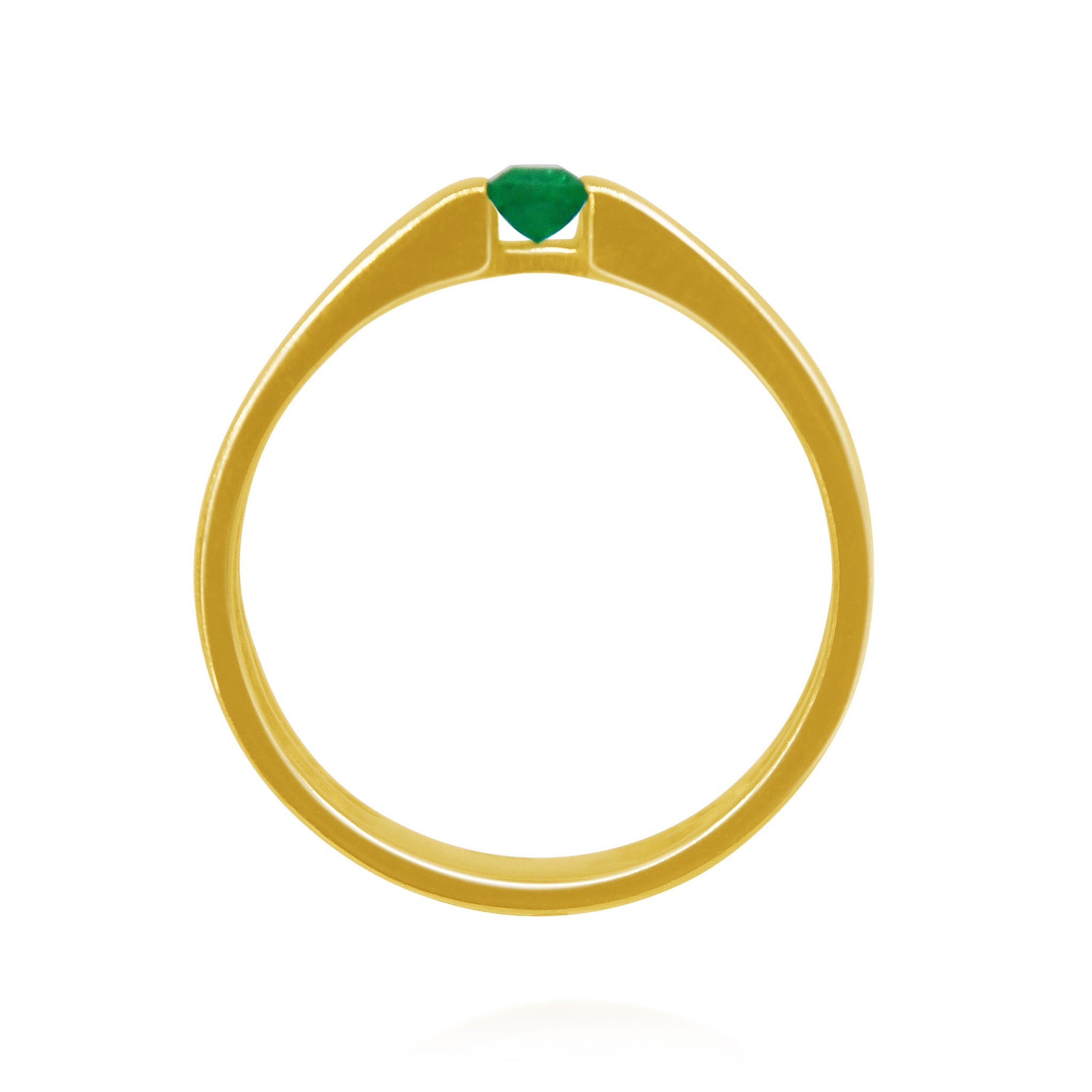 RAE EMERALD SOLID GOLD 18K RING FILIGREE