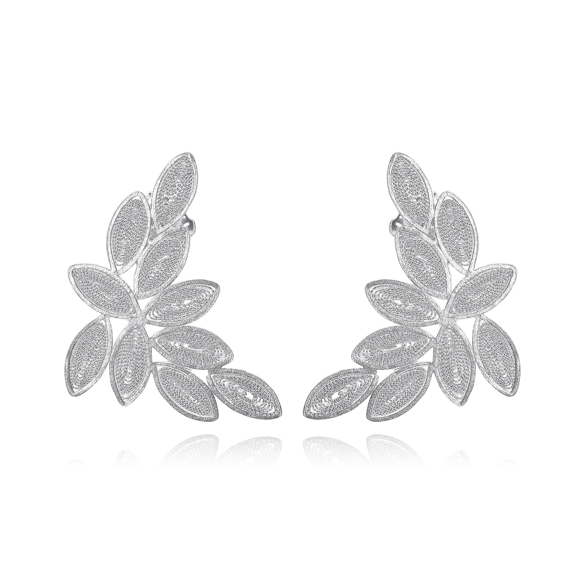 SALOMON SILVER LARGE EARRINGS FILIGREE