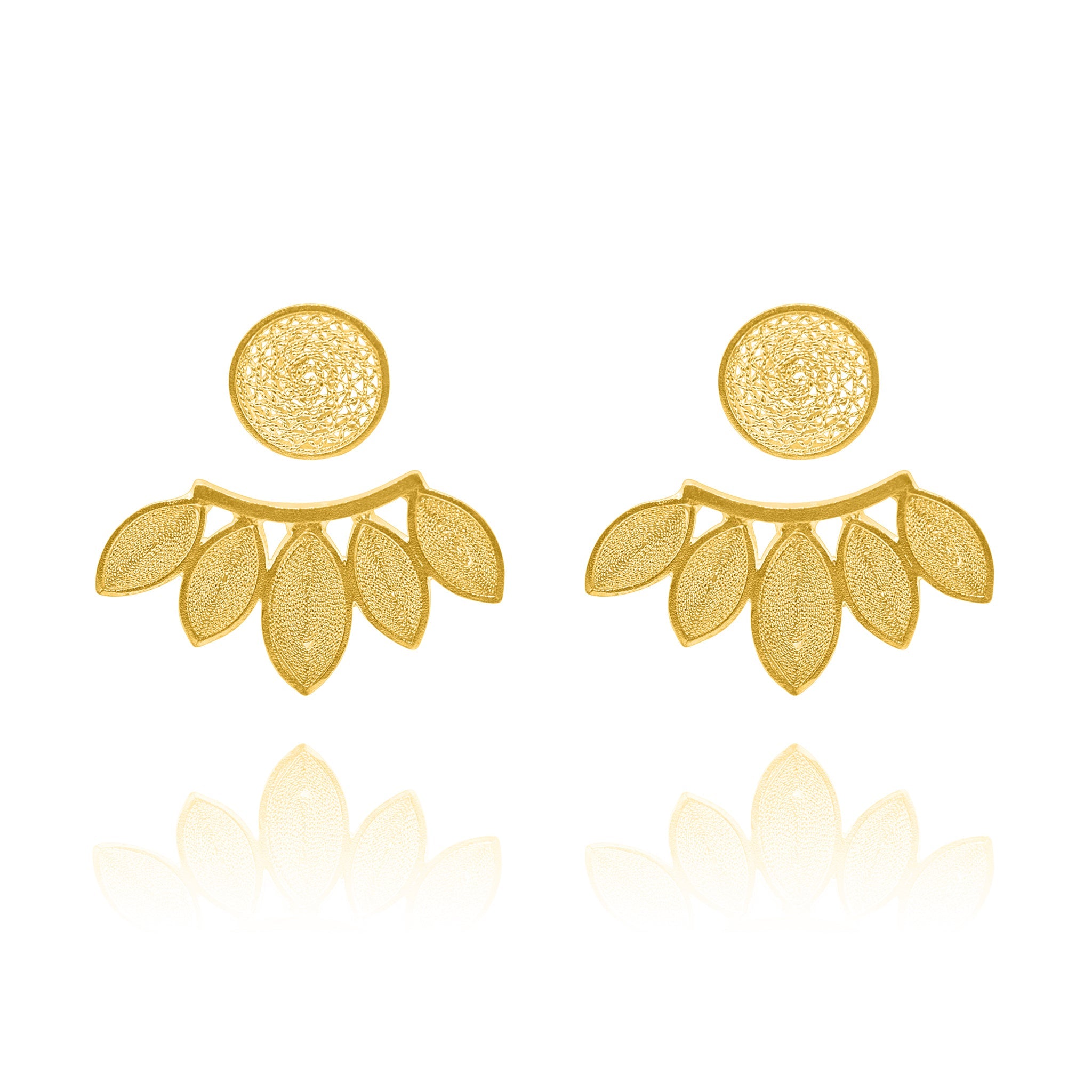 SILVIA GOLD EXTENSION EARRINGS FILIGREE