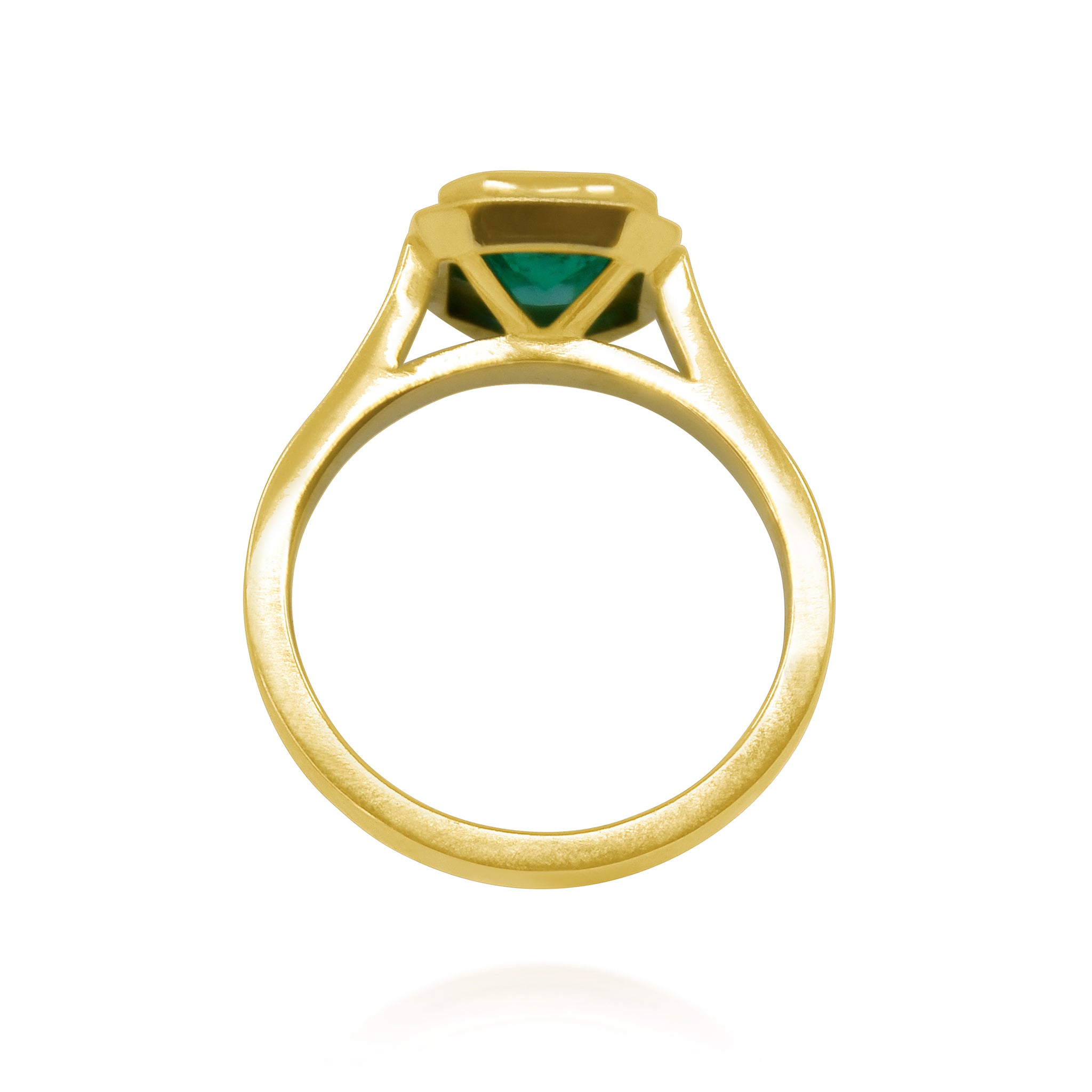 TAMARA EMERALD SOLID GOLD 18k RING FILIGREE