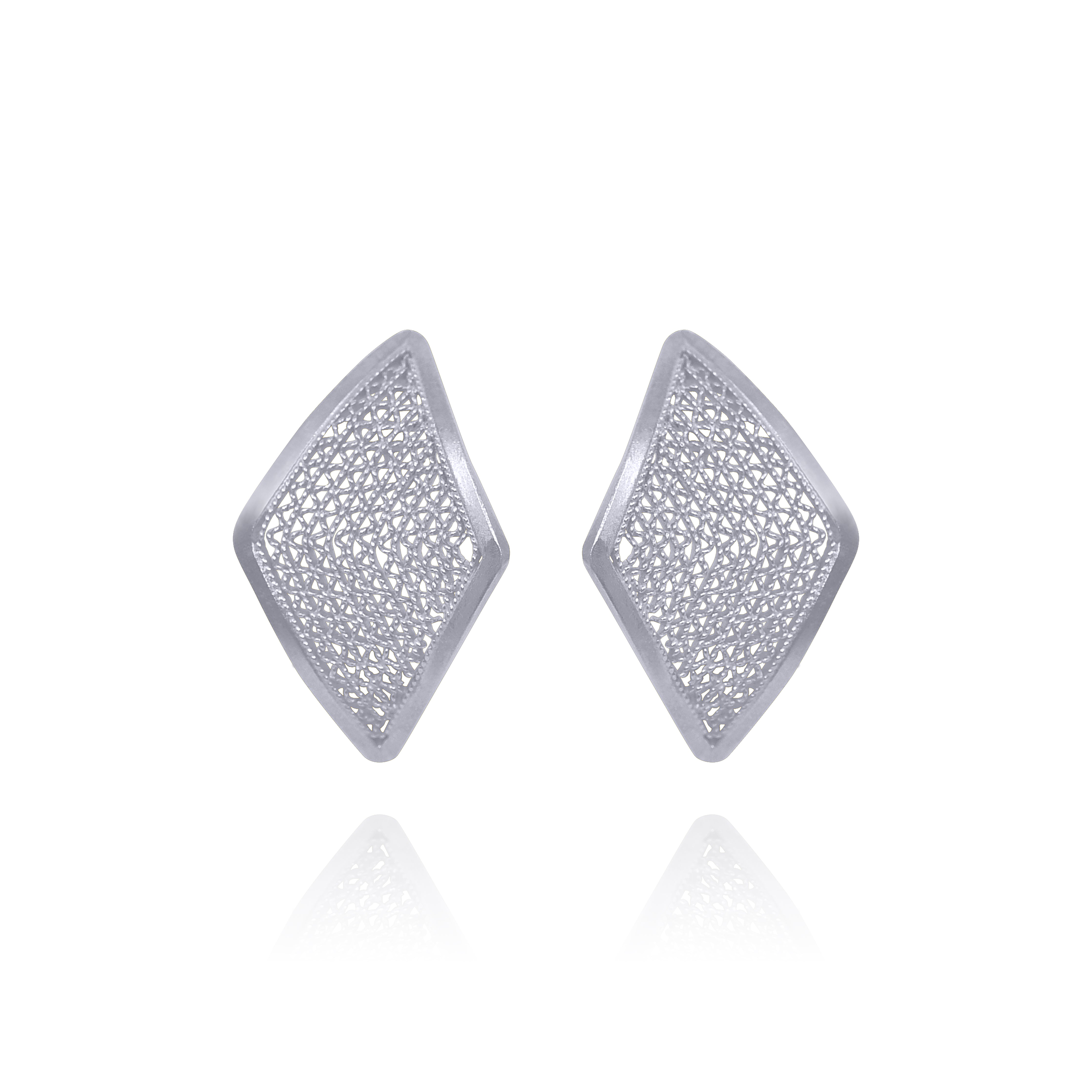 TAMMY SILVER SMALL STUD EARRINGS FILIGREE