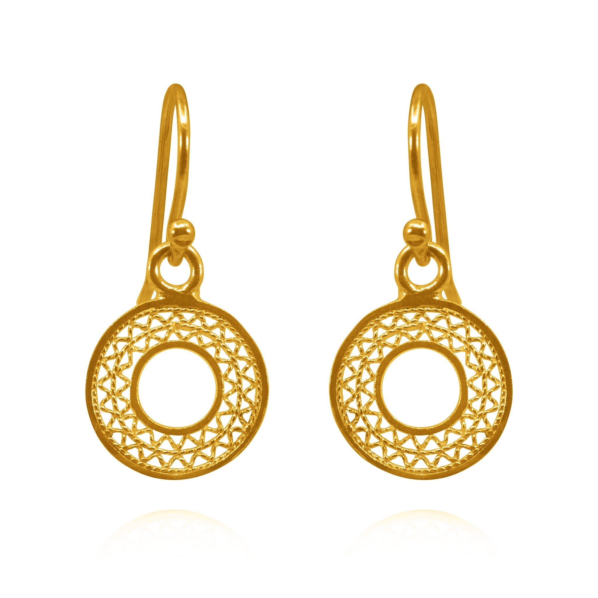 VALERIA GOLD EXTRA SMALL EARRINGS FILIGREE