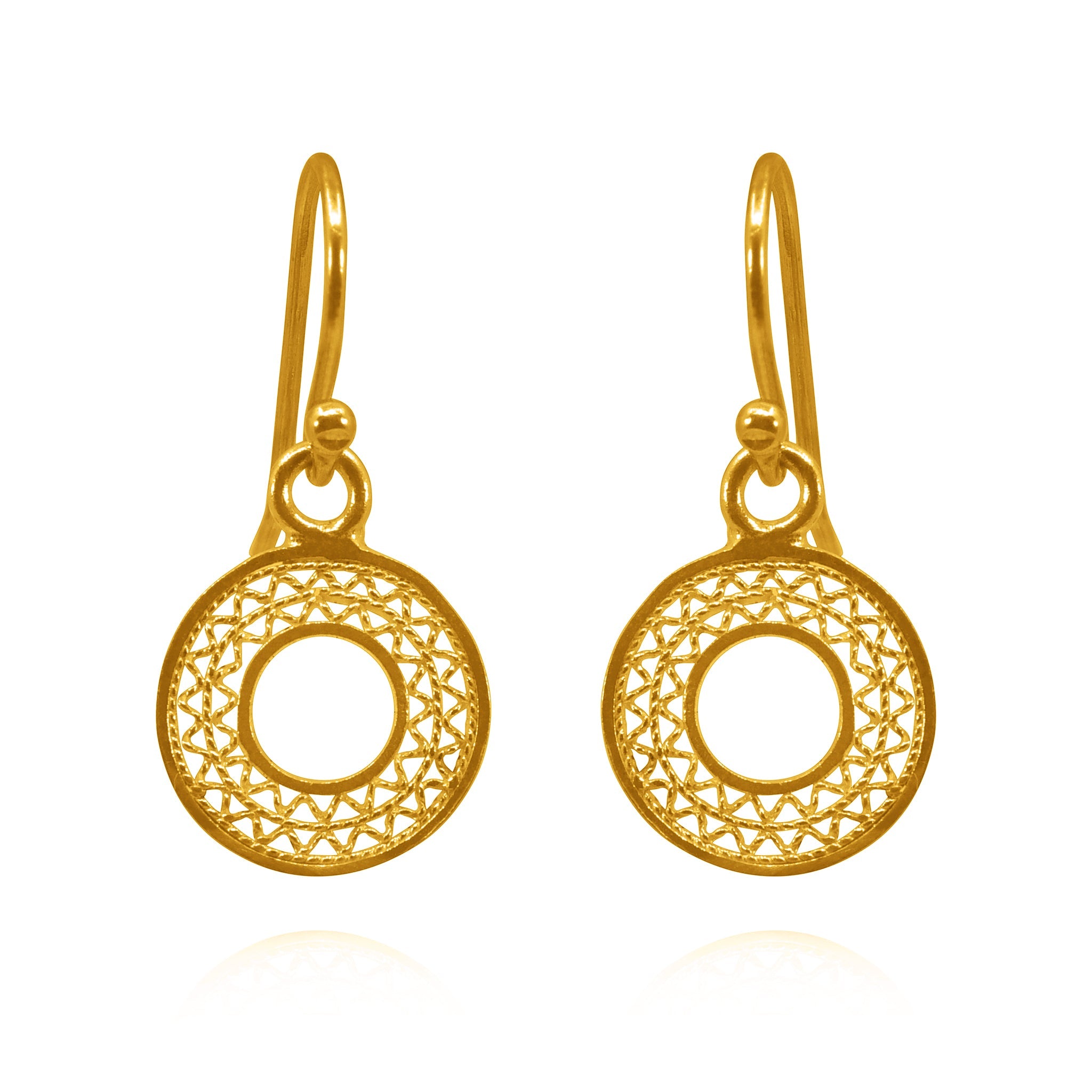 VALERIA GOLD EXTRA SMALL EARRINGS FILIGREE