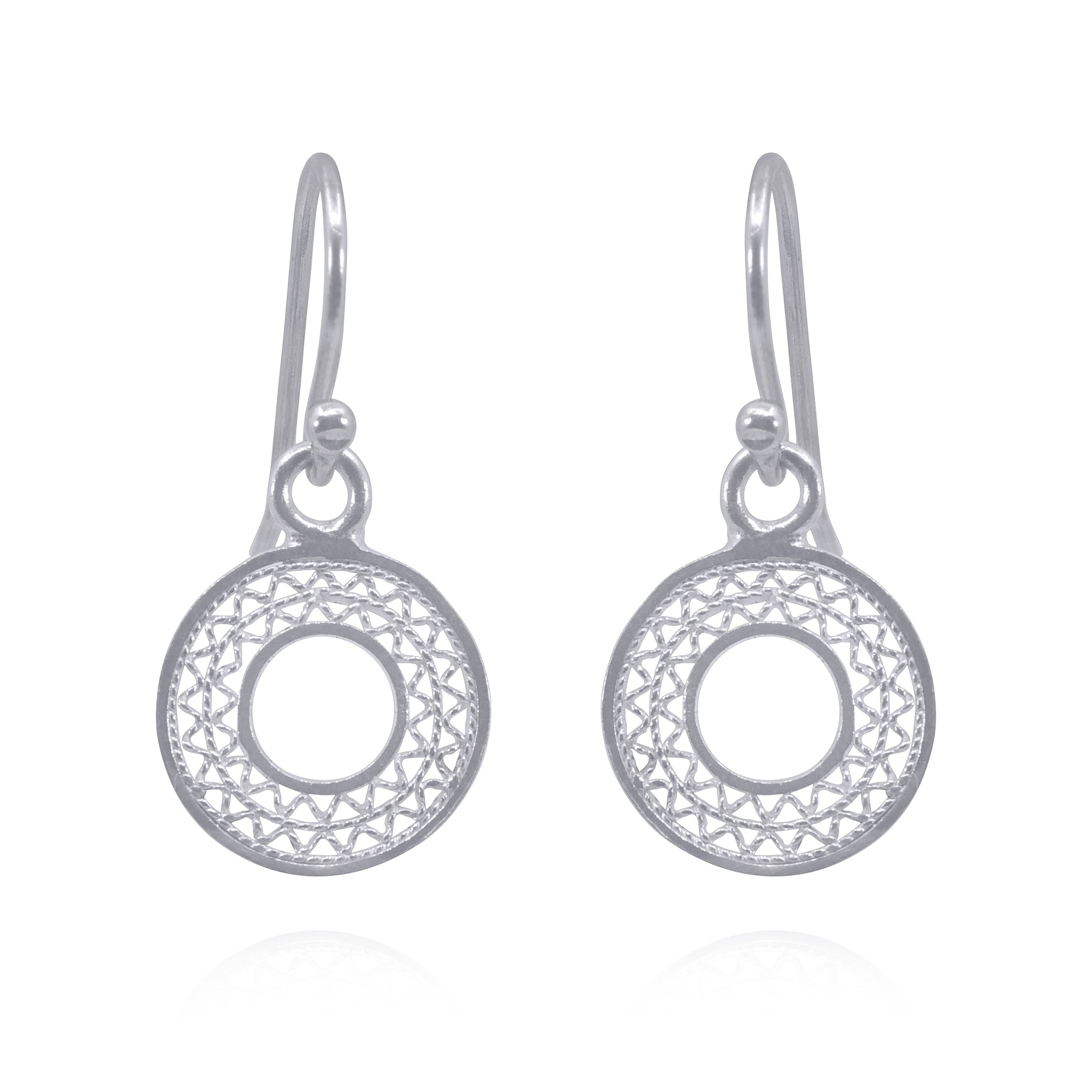 VALERIA SILVER EXTRA SMALL EARRINGS FILIGREE