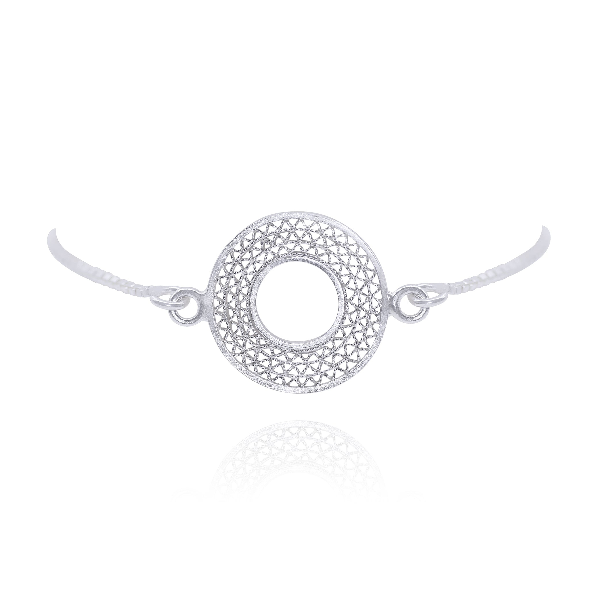 VALERIA SILVER SMALL ADJUSTABLE BRACELET FILIGREE