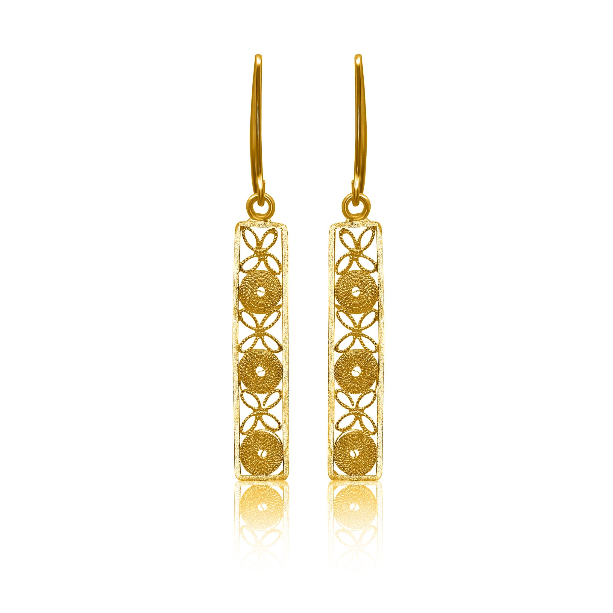 VIOLET GOLD MEDIUM EARRINGS FILIGREE