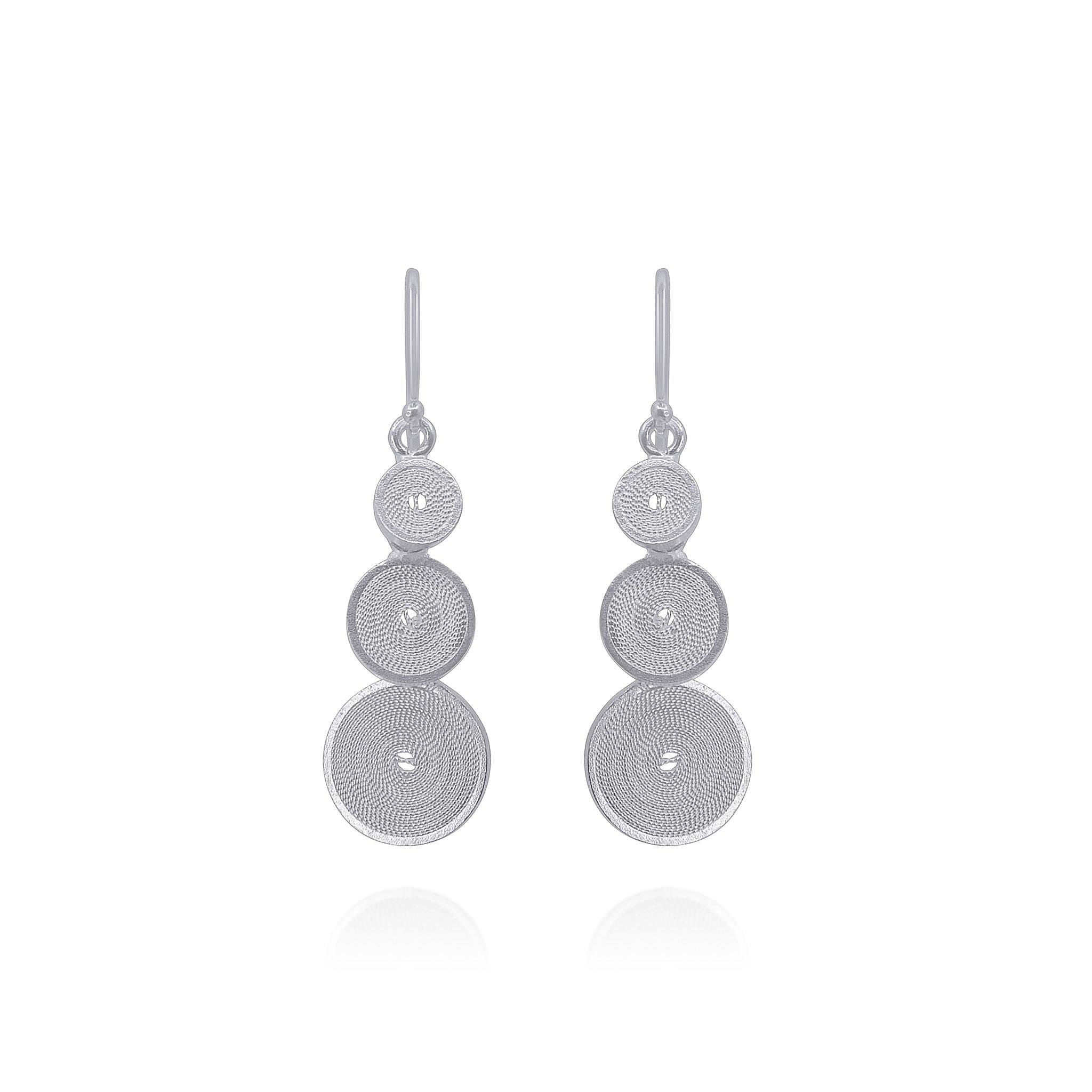 FREYA SILVER MEDIUM EARRINGS FILIGREE