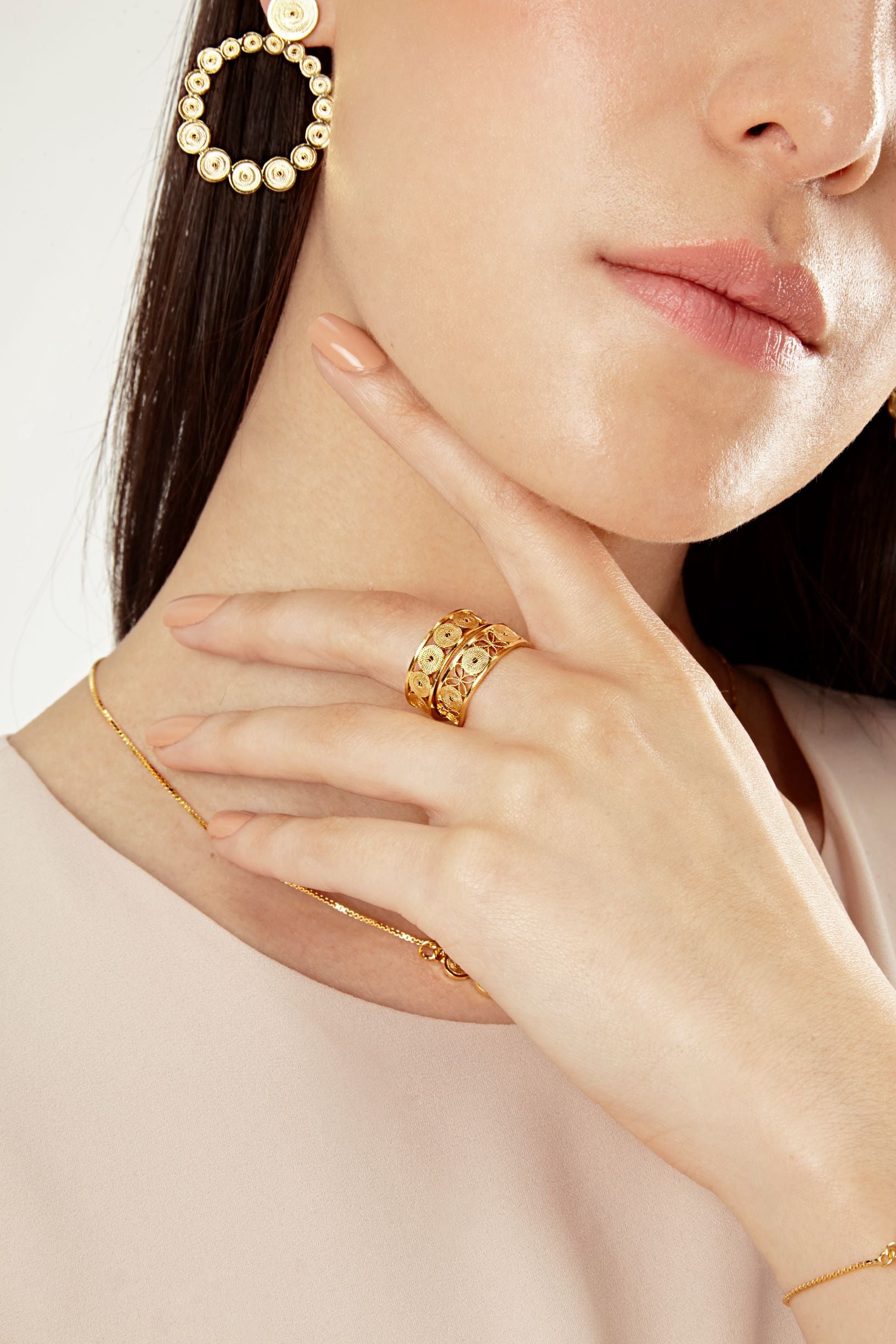LORENA SOLID GOLD 18K RING FILIGREE