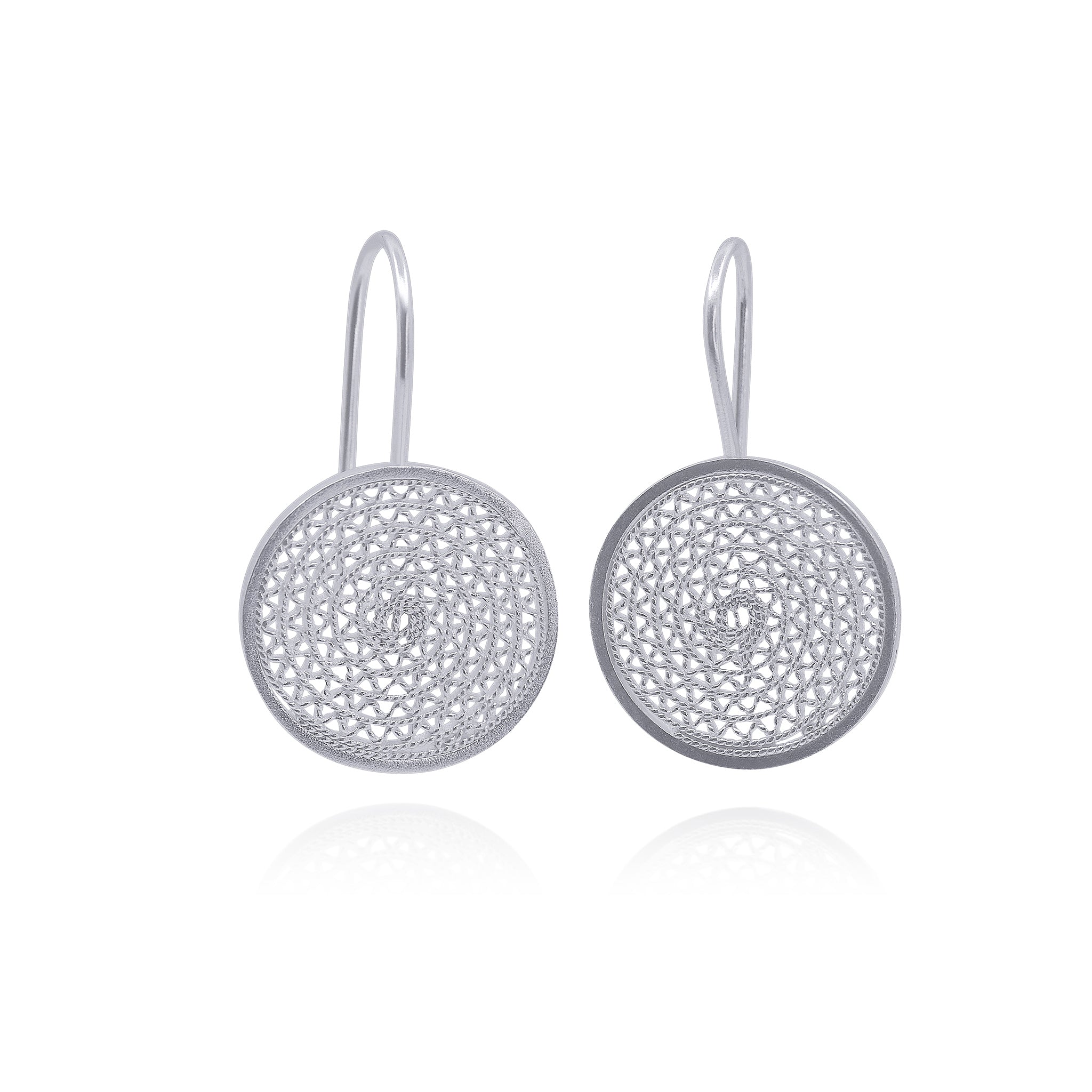 MELI HOOK SILVER SMALL EARRINGS FILIGREE