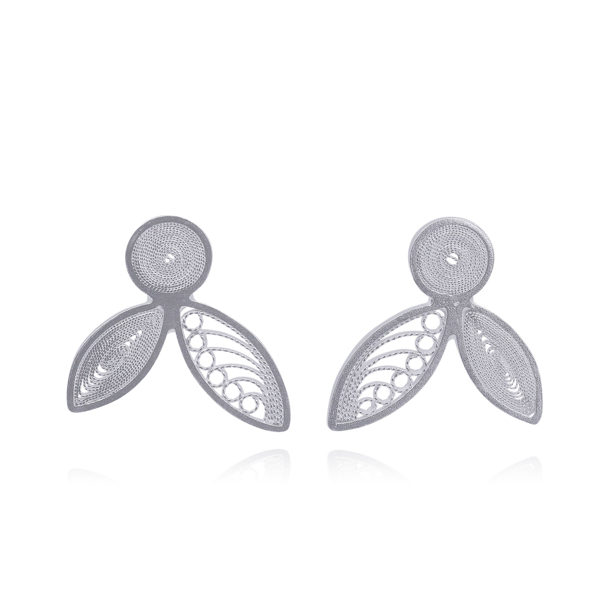 TANIA SILVER STUD EARRINGS FILIGREE