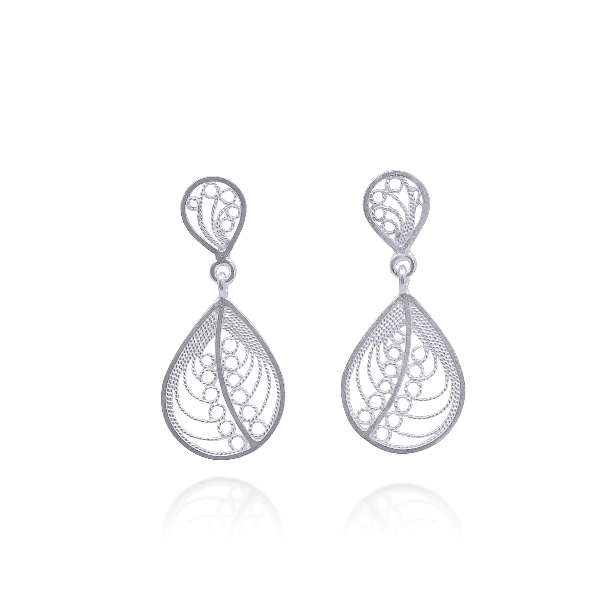 VANESSA SILVER SMALL EARRINGS FILIGREE (Copy)