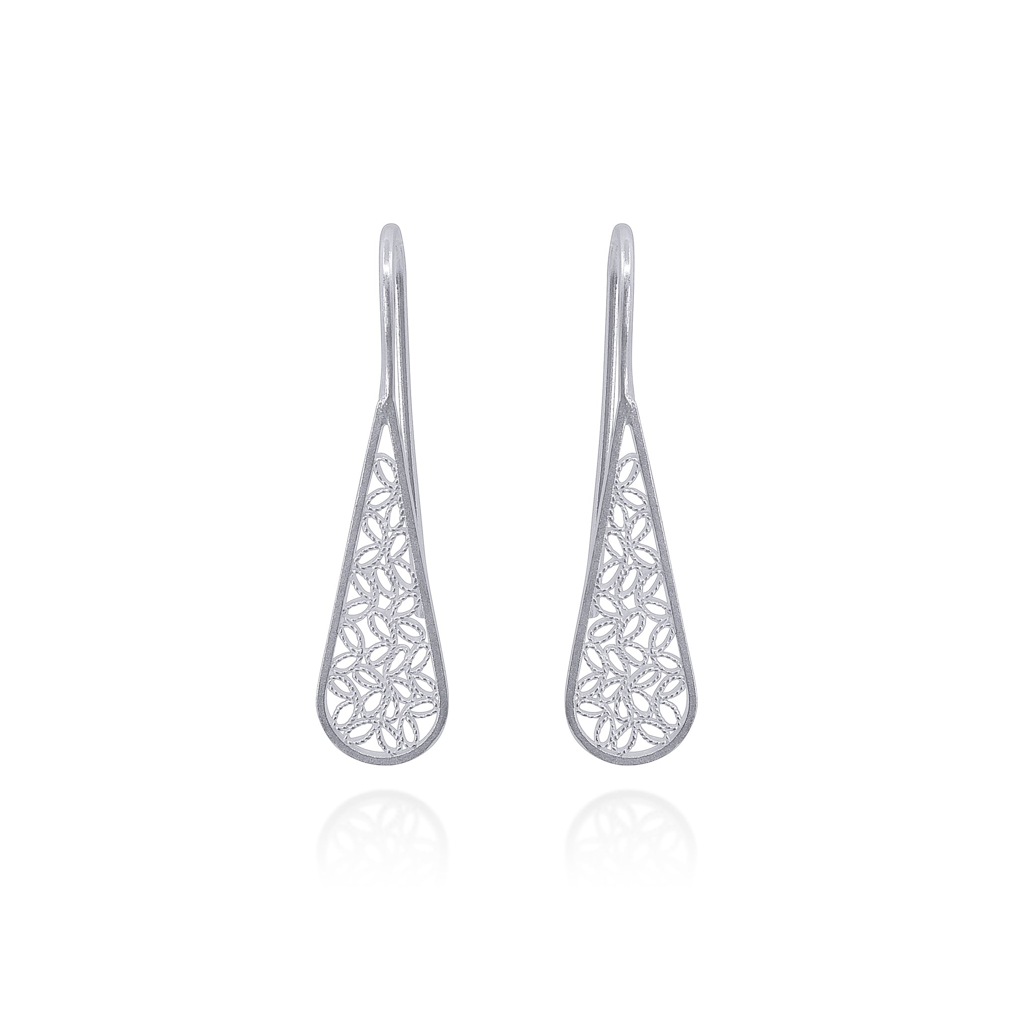 VIENNA SILVER MEDIUM EARRINGS FILIGREE