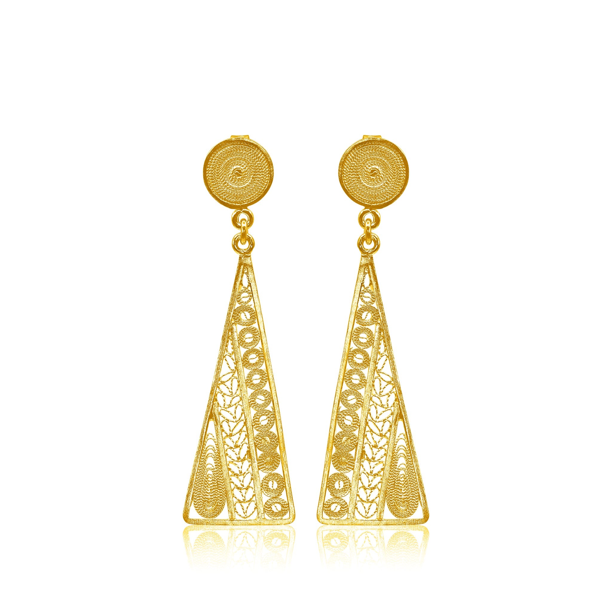 ADELA GOLD MEDIUM EARRINGS FILIGREE