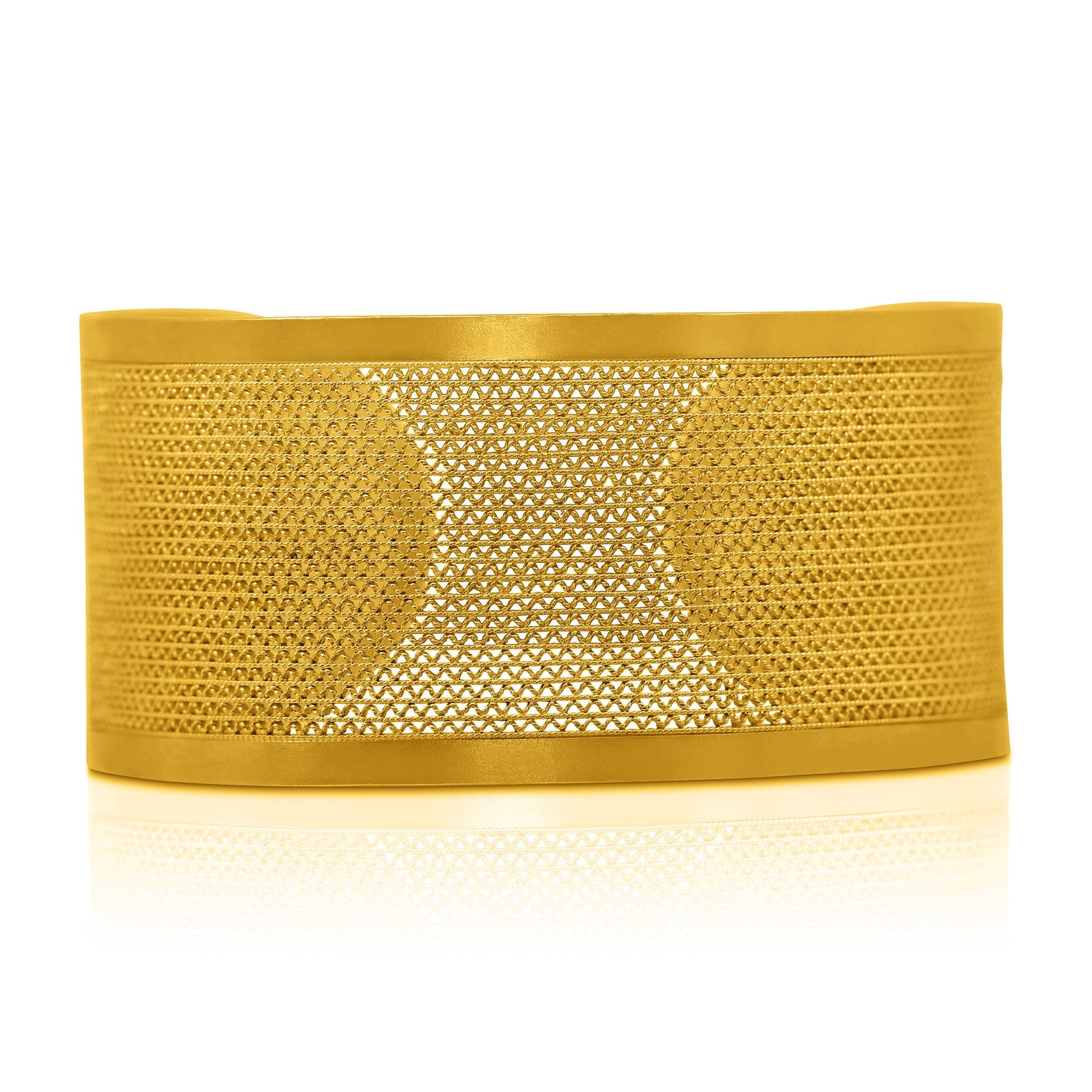 ALAMEDA GOLD CUFF BRACELET FILIGREE