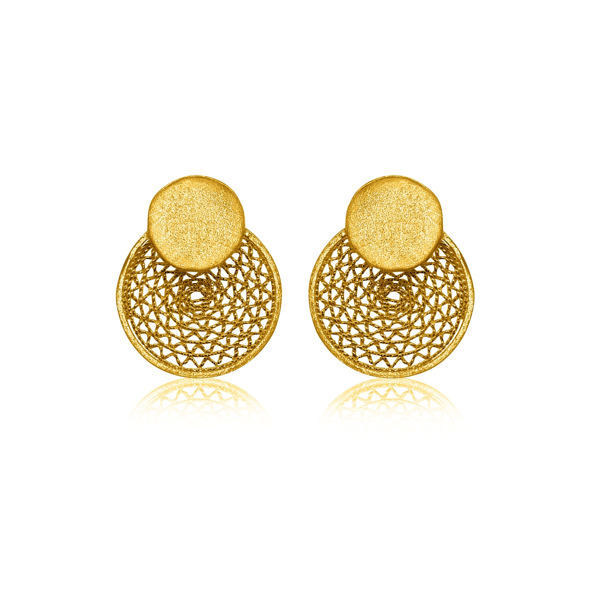 BLANCH GOLD STUD EARRINGS FILIGREE