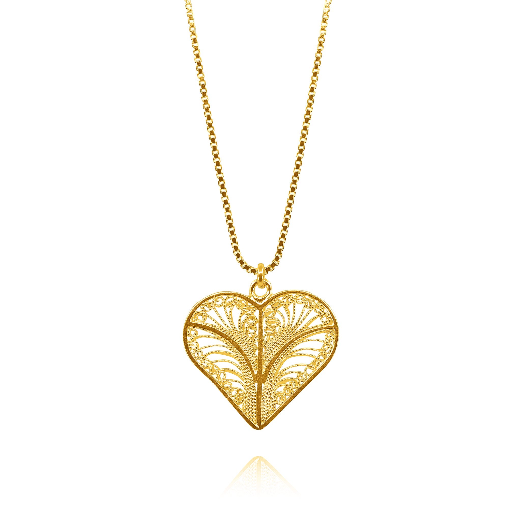 KYLIE GOLD HEARTS SMALL PENDANT NECKLACE FILIGREE