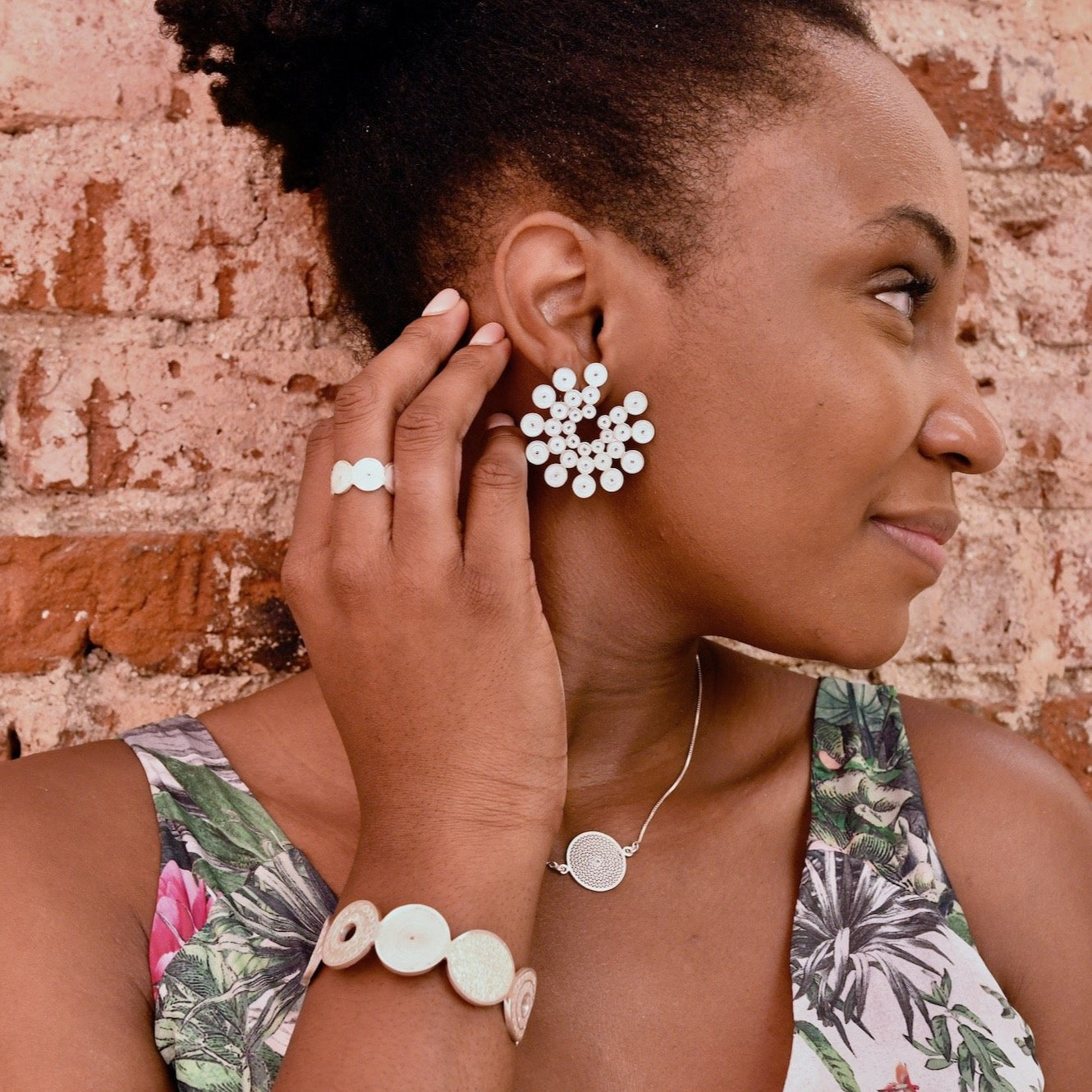 LIZZIE SILVER LARGE EARRINGS FILIGREE