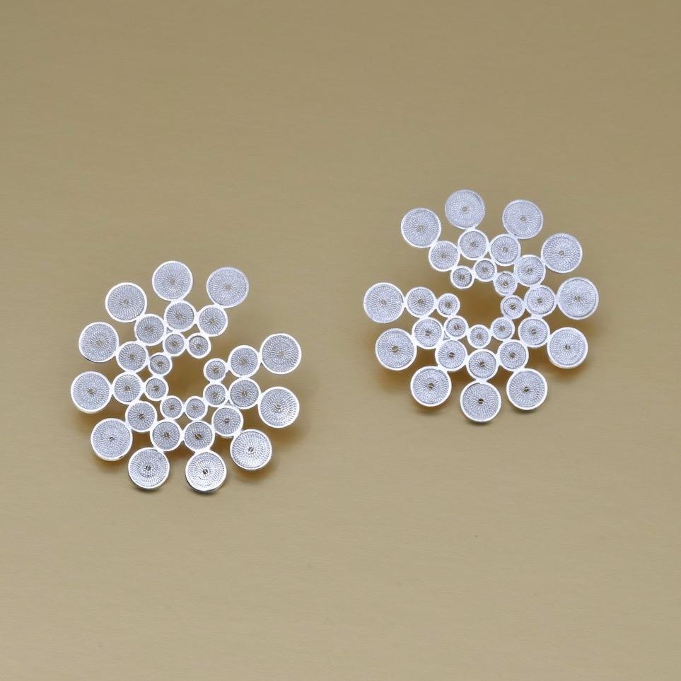 LIZZIE SILVER LARGE EARRINGS FILIGREE