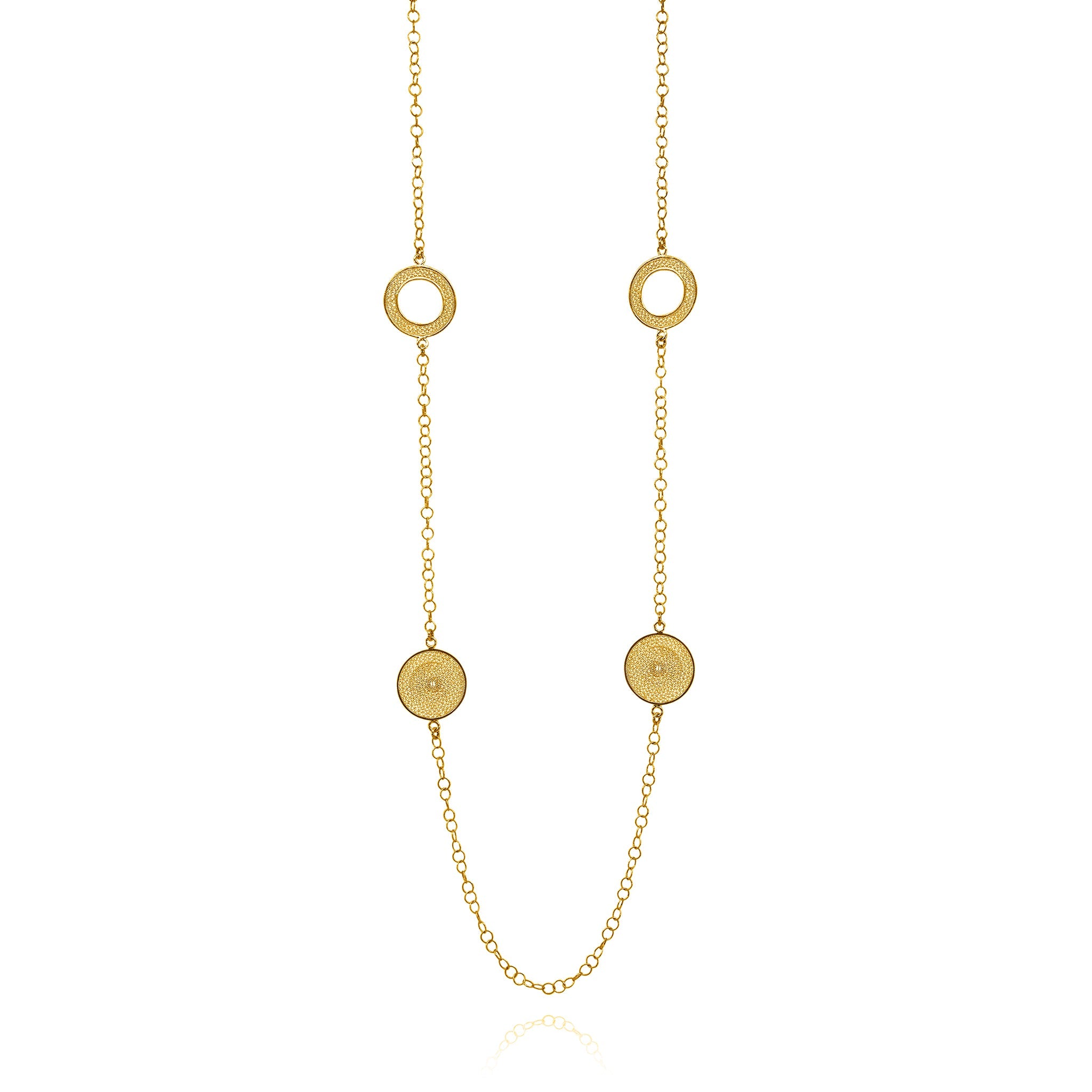 PEGGY GOLD LONG NECKLACE FILIGREE