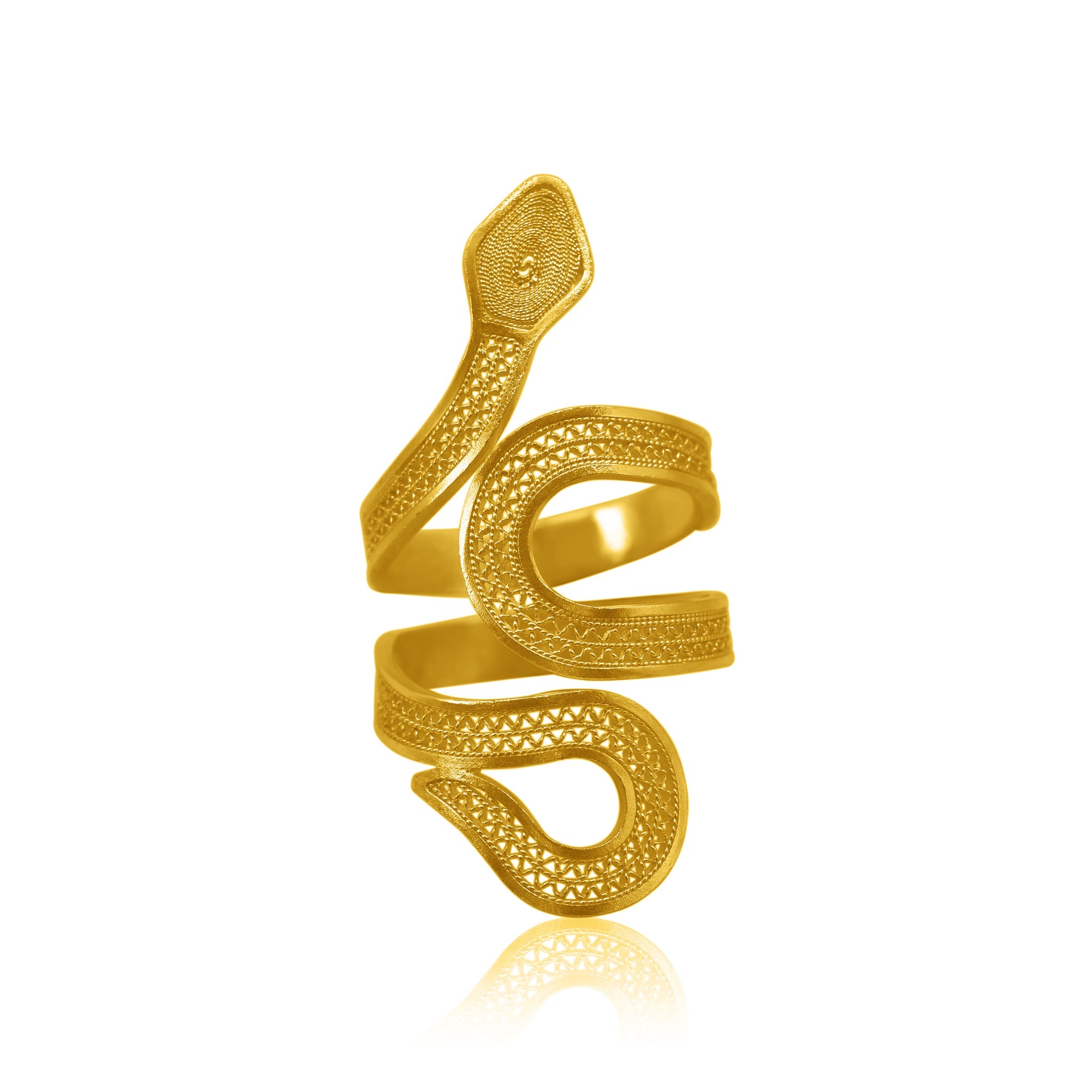 SNAKE GOLD SIGNATURE RING FILIGREE